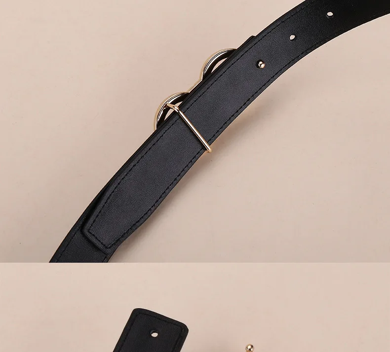 Neuer Stilvoller Glatter Schnallen-Ledergürtel für Damen, Koreanischer Stil Eleganter Vielseitiger Trendiger Premium-Rindsleder-Hosengürtel – Detail 18