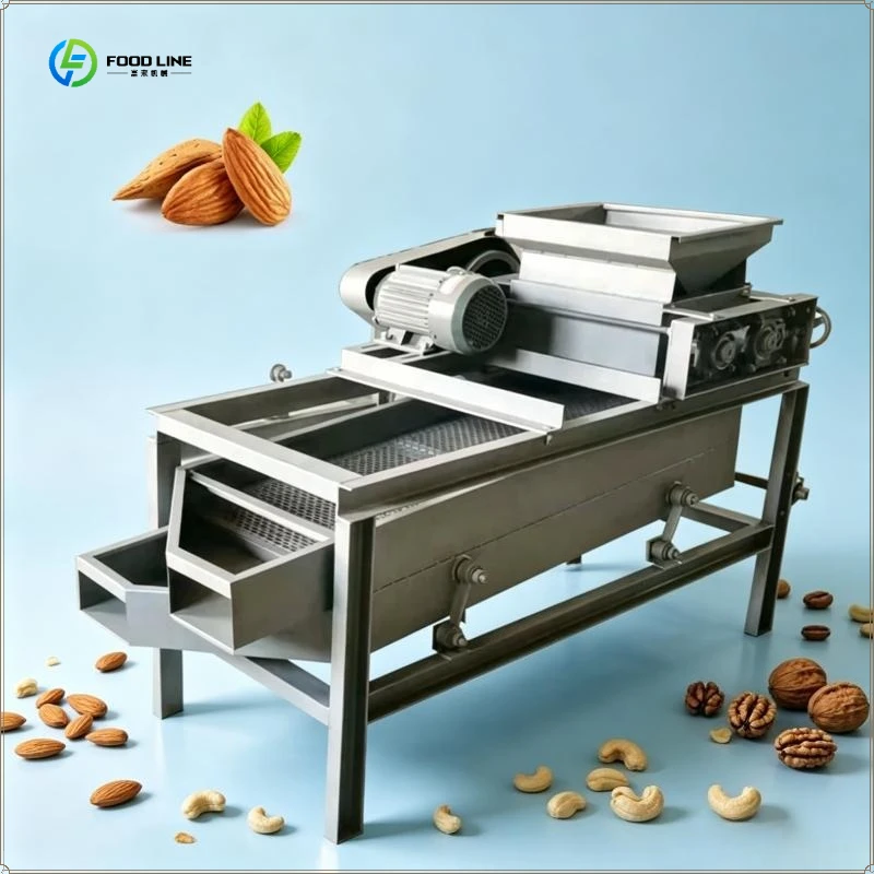 Almond Crushing Machine Line Cracking Machine Macadamia Nut Cracker Machine for Commercial Kitchen FL Customized