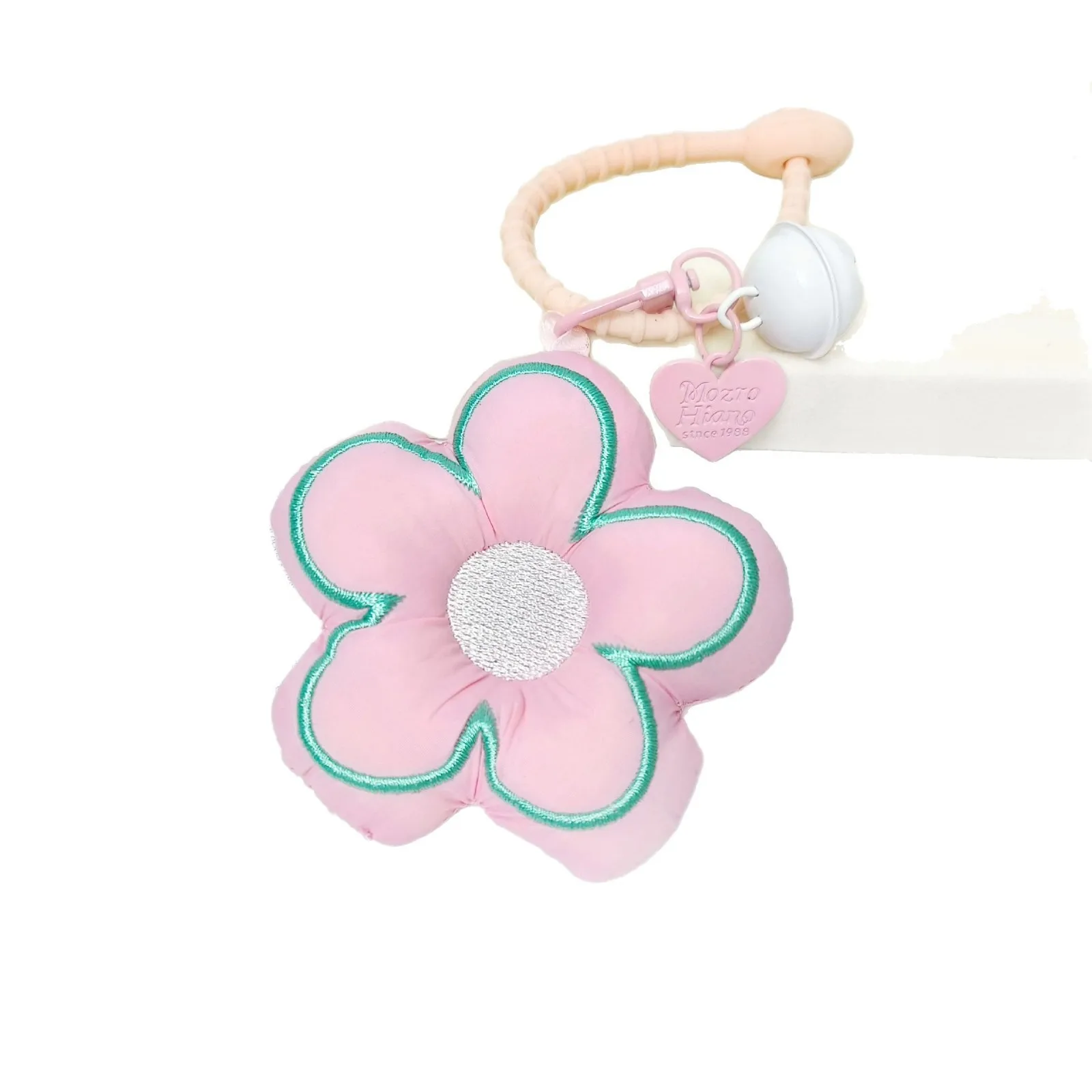 INS Fashion Flower Pendant 3D Flower Keychain Backpack Keychain Accessory Lace Trim Bow Fabric