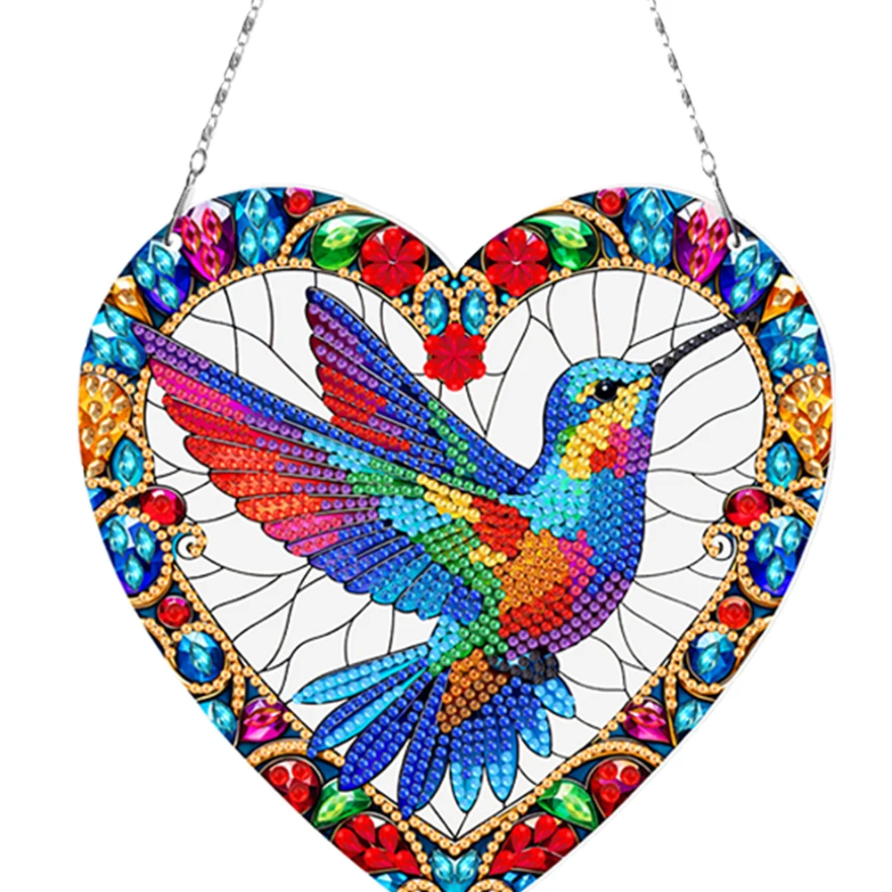 

Hummingbird Diamond Painting Hanging Pendant Rhinestone Diamond Art Pendants