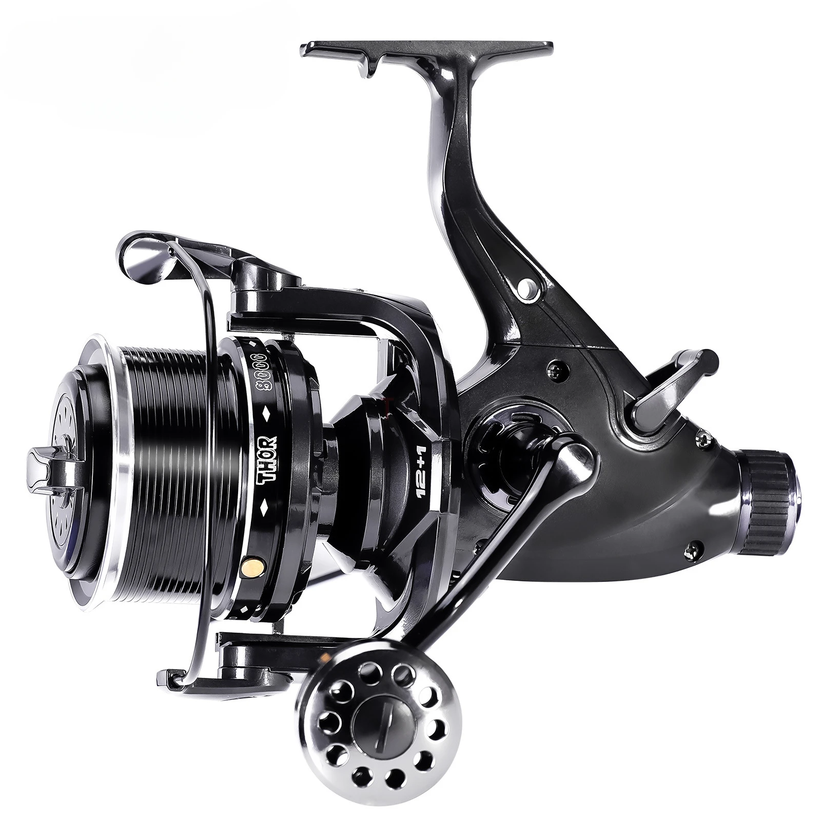 

New Carp Fishing Reel Large Spinning Reels Max Double Drag 27kg 12+1BB 5.2:1/4.1:1 Gear Ratio Salt/Fresh Water Offshore Fishing