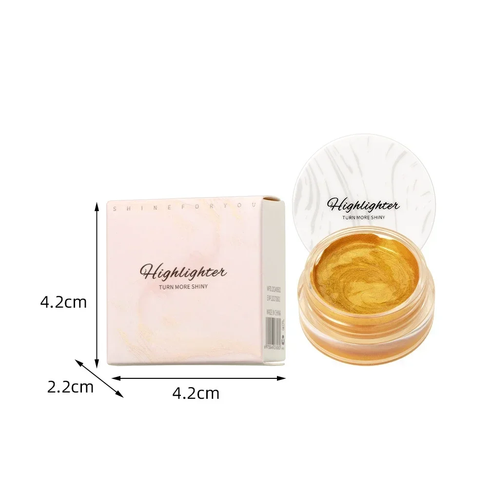 Evidenziatore glitterato Trucco Ombretto scintillante Baco da seta Illuminatore luccicante Contorno viso Bronzer Crema Evidenziatore corpo