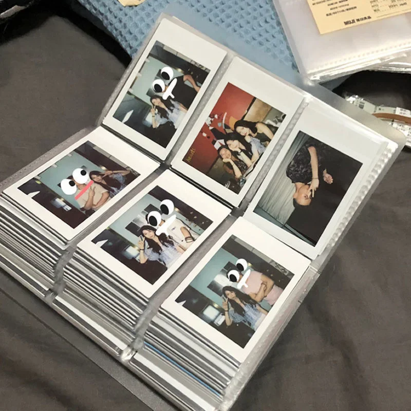 2Style 3-Zoll-Mini-Fotoalbum für Polaroid-Fotos, Postkarten, Aufkleber und Ticketreste – transparenter Fotokartenordner – Detail 3