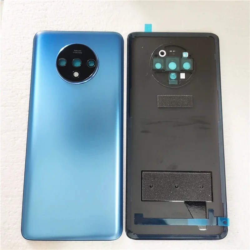 New Back glass Cover For OnePlus 7T Back Door Replacement Battery Case, Rear Housing Cover With Camera Lens