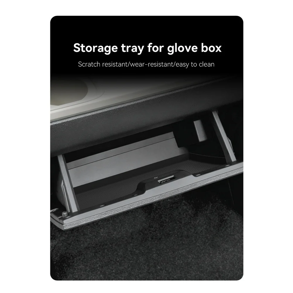 Silicone Glove Box Floor Mat for 2022 2023 2024 2025 Cars CANBUS Compatible Dimensions 32 x 17.9 x 1.9 cm Black