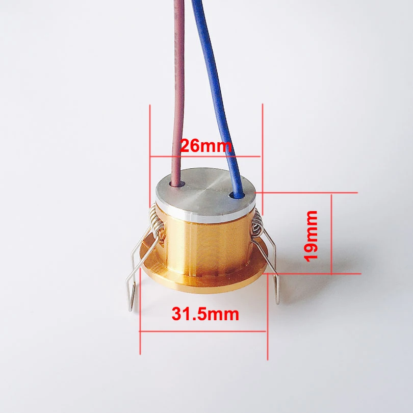 3 와트 COB LED 스포트 라이트 AC200V-240V 임베디드 통 매입 천장 램프 캐비닛 보석 디스플레이 부엌 침실