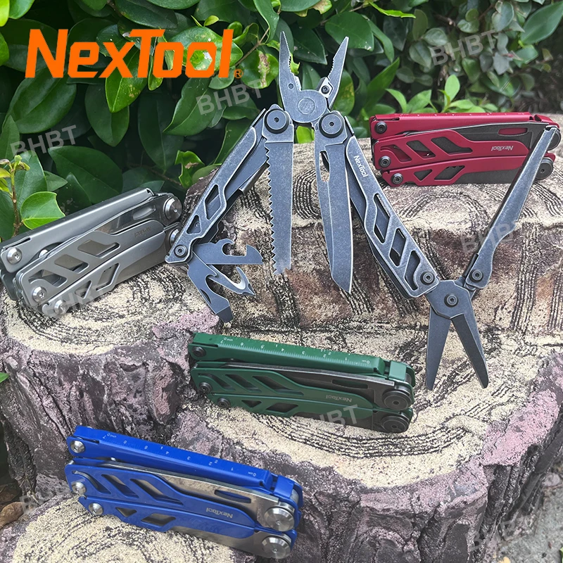 

NexTool Flagship Pro Multitool 16 In 1 Multi Function Tool Folding Pliers Scissors Outdoor Camping EDC Tools Red/Green