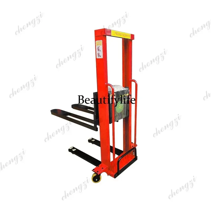 HR  1ton 1.8m High Quality Electric Self Loading Forklift Truck Mounted Forklift With Battery 48V 20Ah Portable Forklift