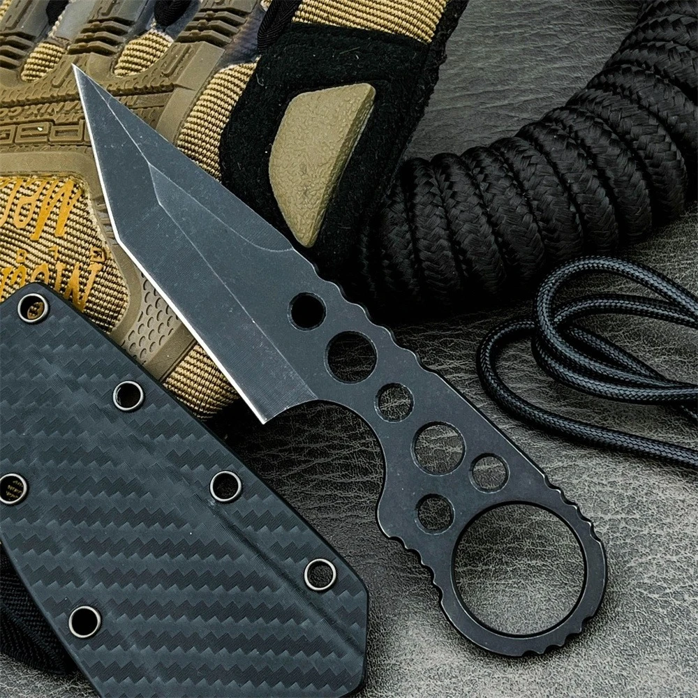 

Маленький нож с фиксированным лезвием и ножнами, полностью изготовленный из стали 440c, уличный нож для кемпинга EDC, прочный инструмент для пешего туризма и рыбалки