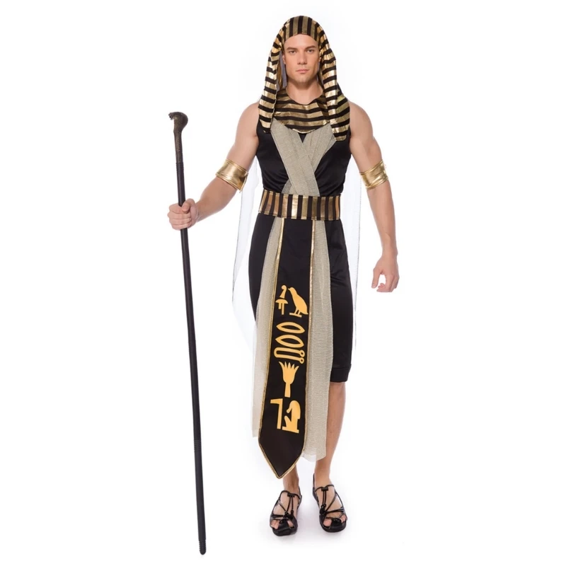 Halloween Cập Trang Phục Bộ Hoàng Đế Pharaon Bộ Trang Phục Nữ Hoàng Cập Bộ Trang Phục Cập Cổ Tay Cosplay Trang