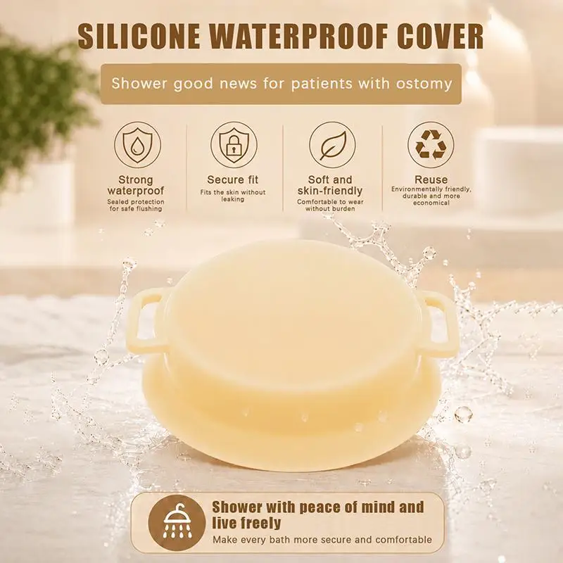 1 Stück Silikon Wasserdichter Verstellbarer Dehnbarer Versiegelter Stoma-Gürtel-Überzug Stoma-Badabdeckung DIY-Zubehör – Detail 4
