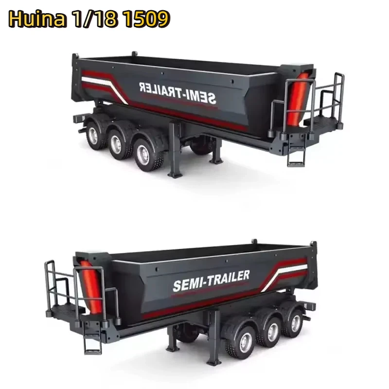 Huina 1/18 1509 Rc Semi Dump Trailer Electric Lifting For Rc Tractor Truck 1501 Tail Light Support Leg No Sound System Model Toy