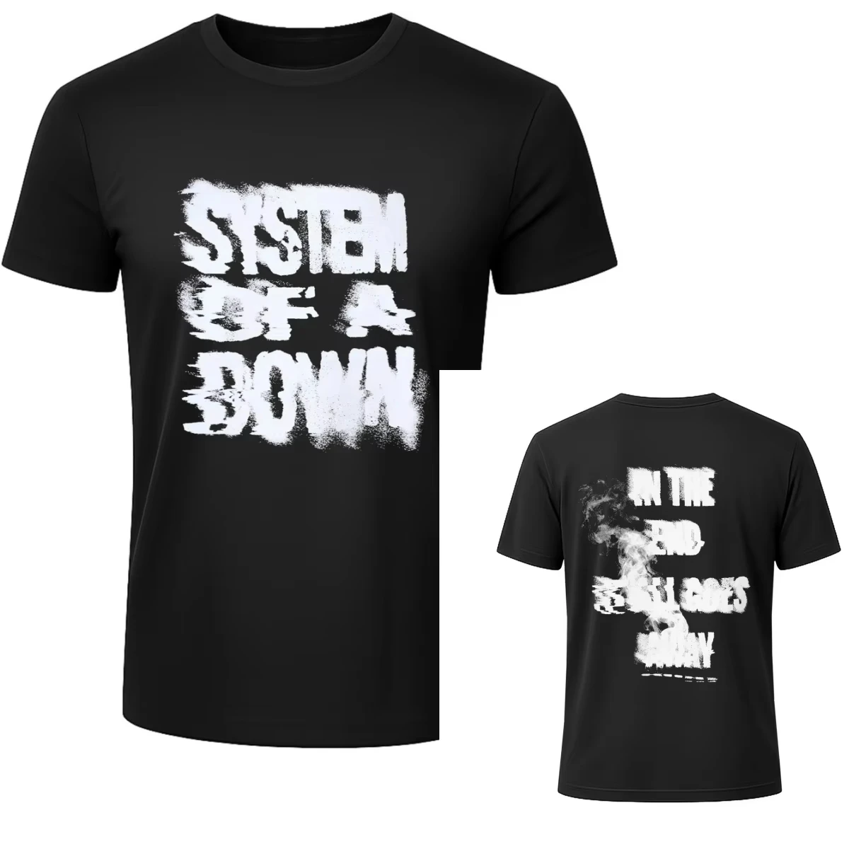 Hot Summer System of A Down Graphic Cotton T-shirt Unisex Summer Short Sleeve Fashion Brand Tee Luxu