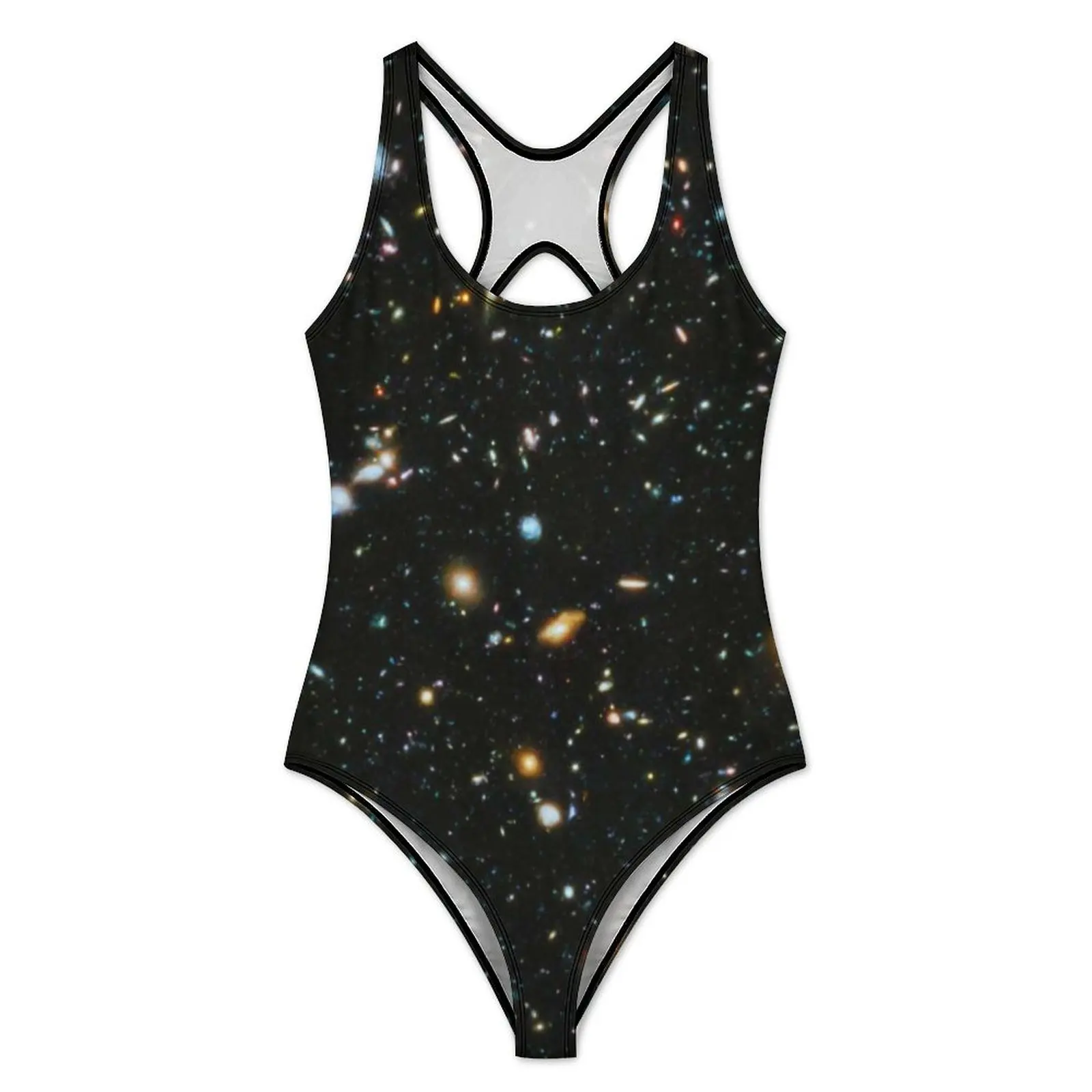 Galaxy Star Swimsuit Sexy Artistic Stars Space Black One-Piece Swimwear Push Up Swimsuits Sweet Vacation Bath Bathing Suits