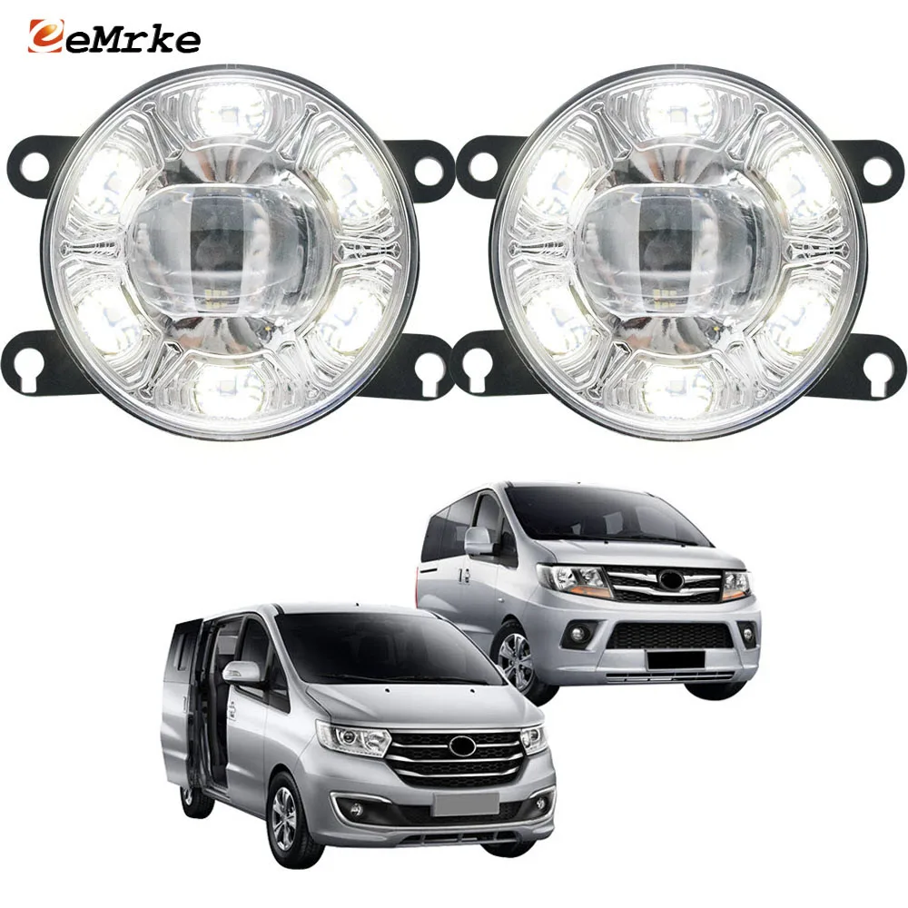 

Led Fog Lights Assembly for JAC M3 Kaiyi V7 Cowin V7 2015-2022 Car PTF Headlights with Clear Lens White DRL Daytime Running Lamp