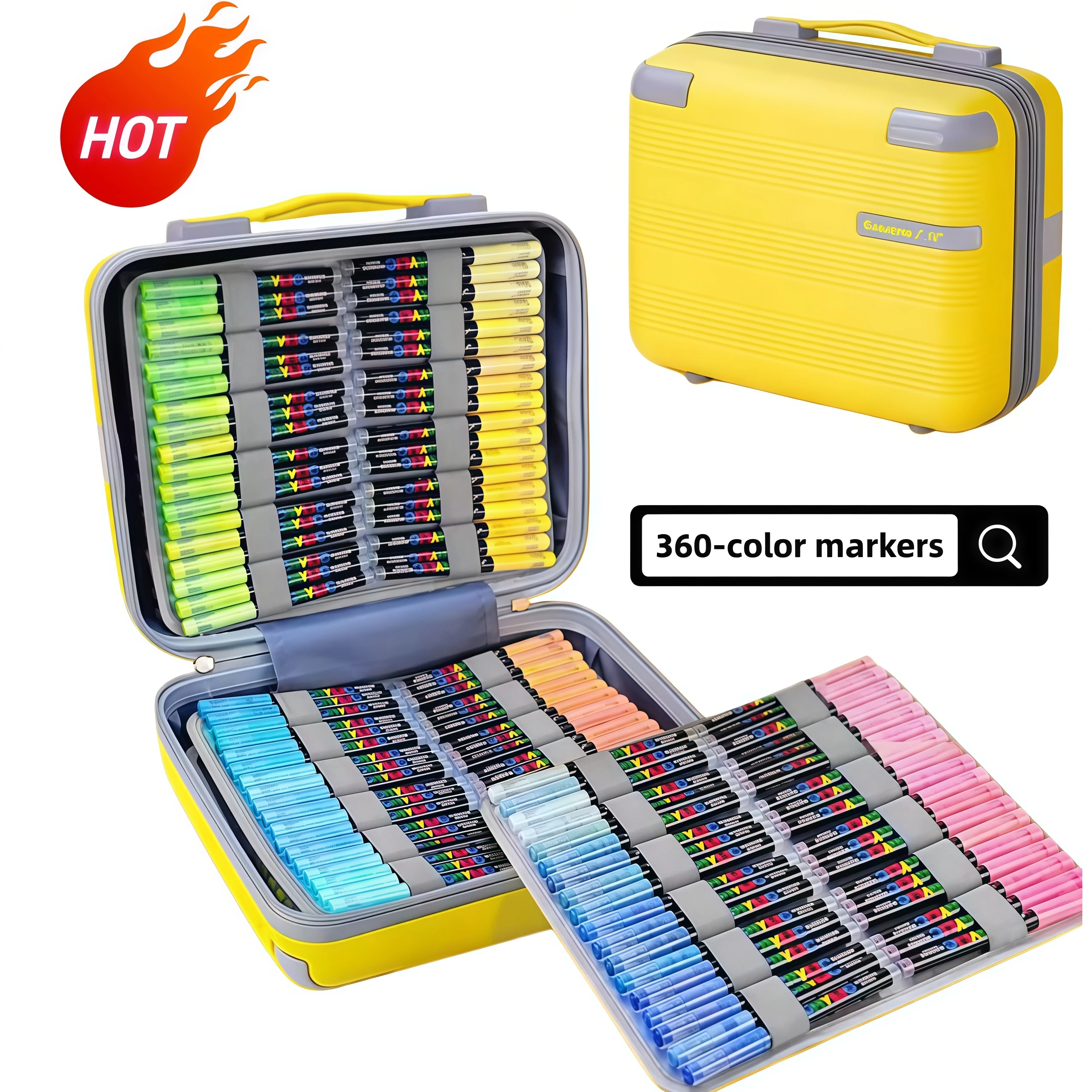 

360-Pack GUANGNA Acrylic Paint Markers Set | Versatile for Stone, Canvas, Glass, with Smooth Ink Control & Durable Colors