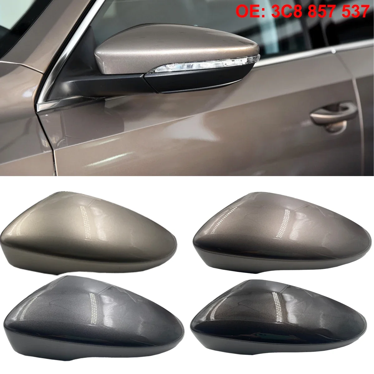 1 Pair Exterior Rearview Mirror Cover Shell For VW Passat B7 R-line CC EU Jetta A6 MK6 Scirocco 3 Beetle EOS 3C8857537 3C8857538