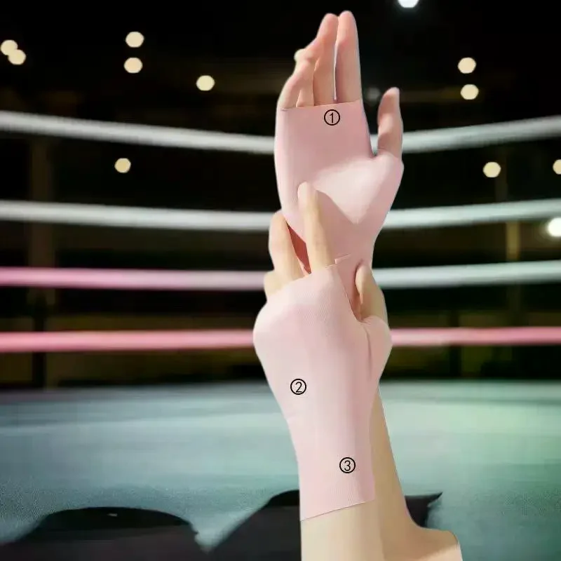 قفازات حماية من الأشعة فوق البنفسجية لمسمار الفن هلام مسمار مصباح قفازات واقية من الشمس أصابع اليد العناية بالشمس رقيقة كول الحرير الجليد حريري الشمس قفاز