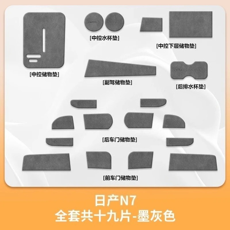 

For Nissan N7 2025 Door Groove Pad Decorative Products Leather Center Console Pad