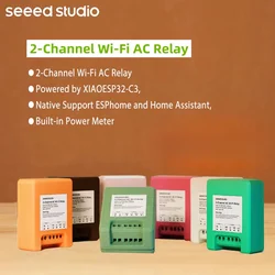 ESPhome relay, Home Assistant, 2-Channel Wi-Fi AC Relay, Powered by XIAO ESP32-C3,Native Support, Built-in Power Meter