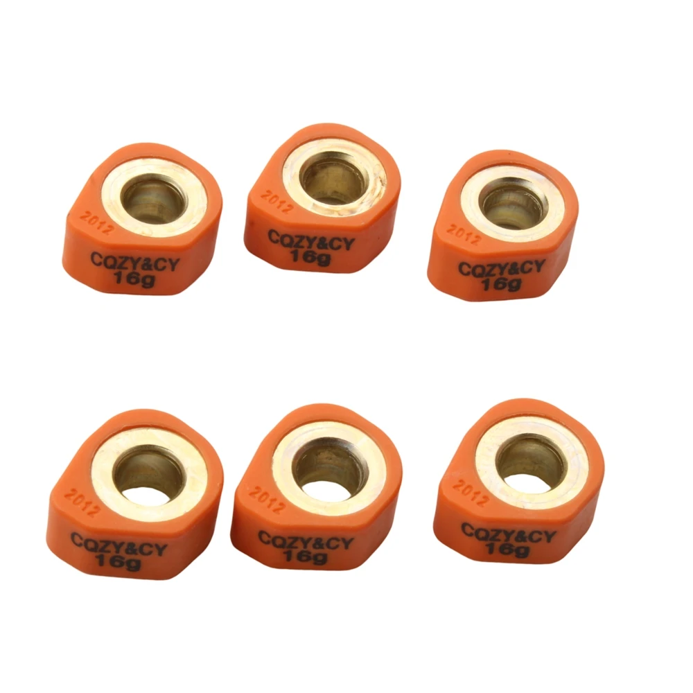 Scooter 6pc Roller Set / Variator Weights 20x12mm 9g 11g 13g 16g For Yamaha Cygnus R GTR BWS Vino X-City X-Max Zuma 125cc 4T