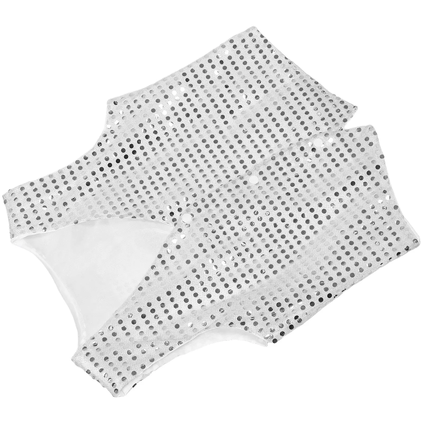 

Детский жилет с блестками, 140 см, костюм для джазовых танцев, блестящий жилет без рукавов для мальчиков и девочек, для выступлений в стиле хип-хоп и уличных танцев