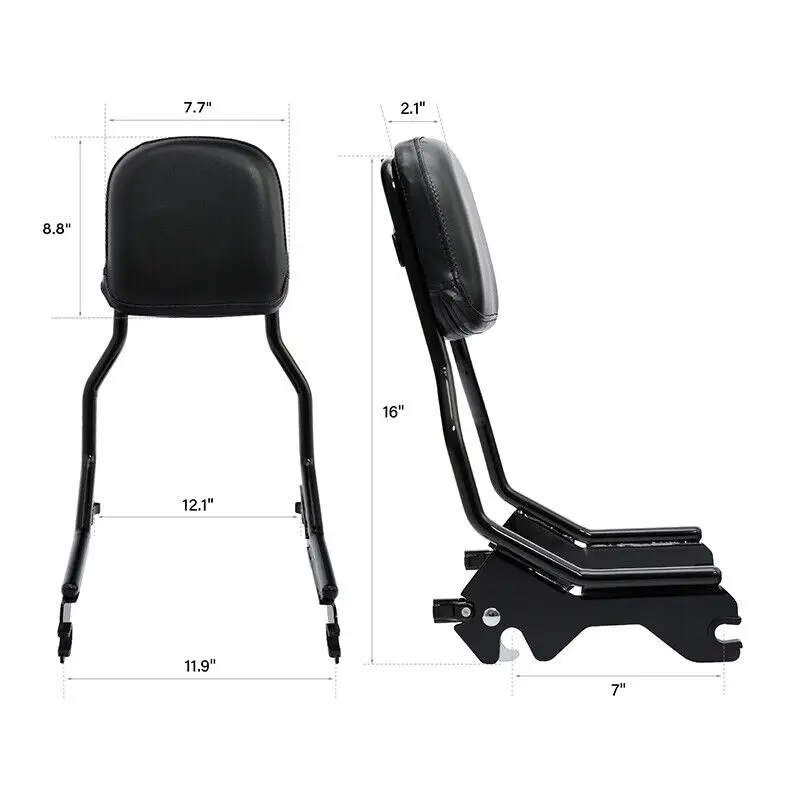 Upright Sissy Bar Backrest Docking Hardware Kit For Harley Low Rider Sport Glide FXLR FXLRS FLSB 2018-2024