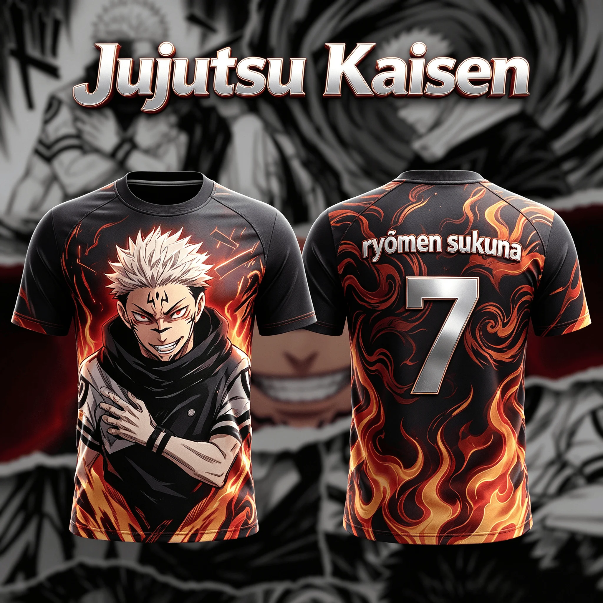 Anime Jujutsu Kaisen Ryomen Sukuna 3D Print Breathable Sports T-shirt Y2K 2026 Summer Trendy Unisex Tops for Adults Kids