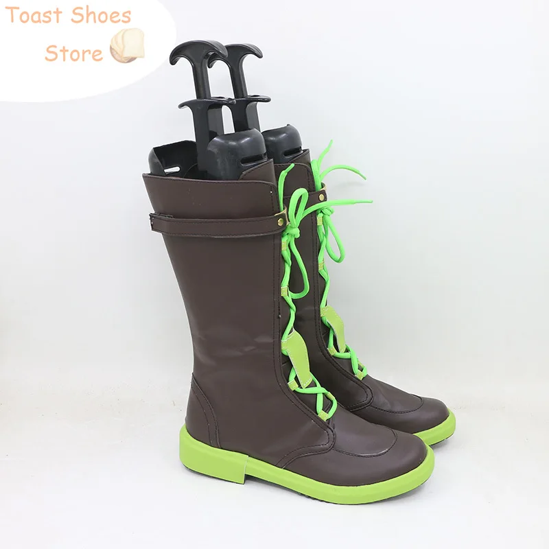 Carnaval Quincy Cosplay Sapatos, PU Leather Halloween Boots, Carnaval Costume Prop, Jogo Nu