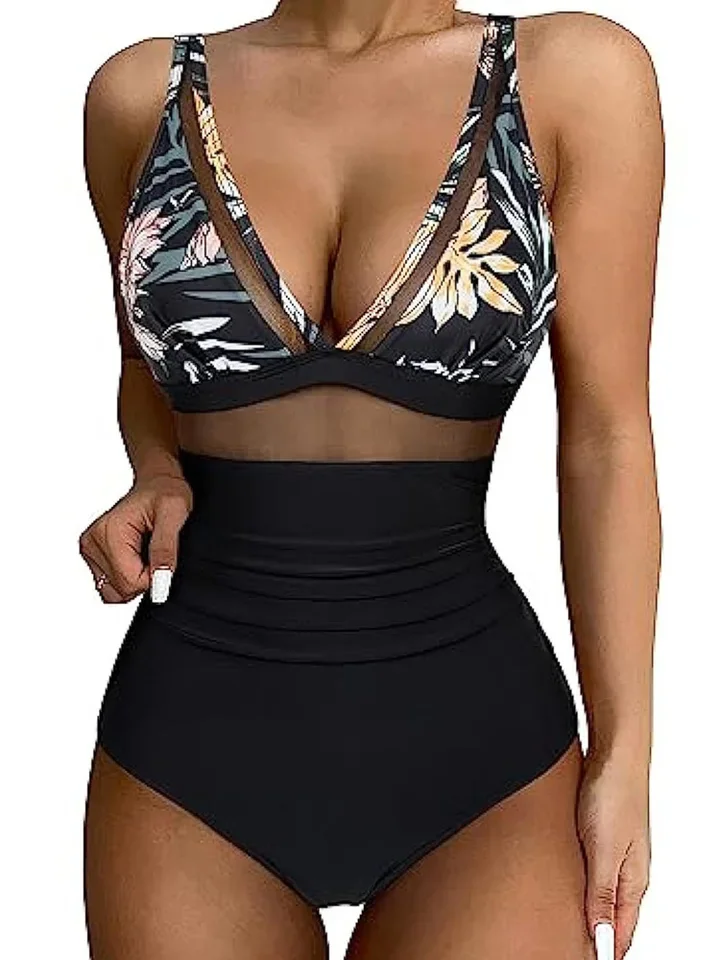 Vzvn Fashion Sexy High Waist Tight One Piece Swimsuit Women Beach Backless Swimsuit 2026 New All Season Solid One Piece Swimsuit