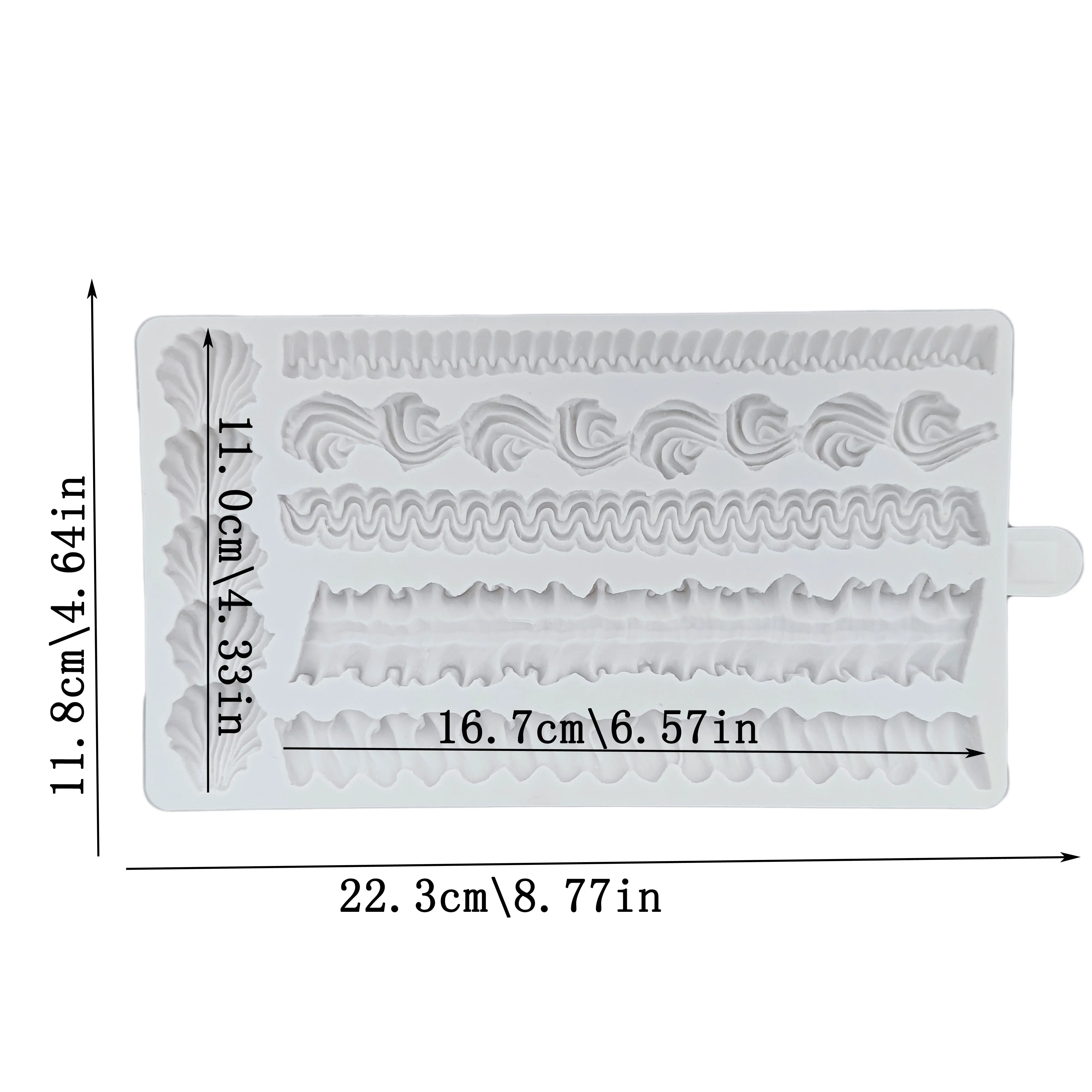 Large Lambeth Borders Silicone Mould Fondant Cake Decorating Silicone Mold Clay,Sugarcraft Cupcake Top Chocolate Baking Tool