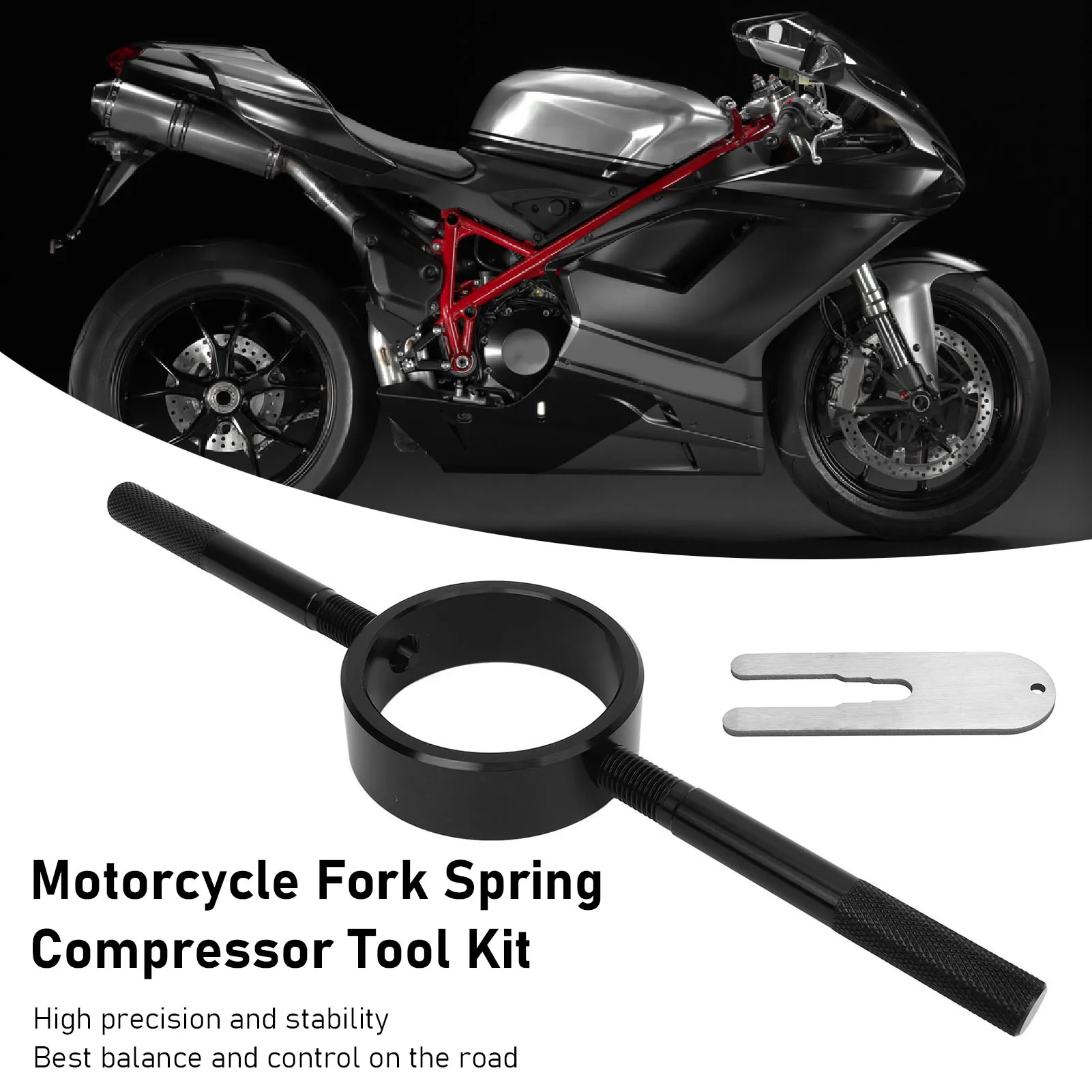 Fork Spring Compressor Tool Set User Friendly Fork Service Tool 6061 Aluminum High Precision for Upside Down Street Bike Forks