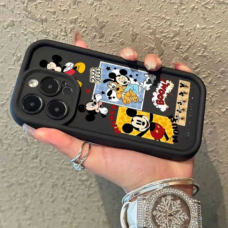เคสโทรศัพท์ลายมิกกี้เมาส์เท่ๆ จากดิสนีย์ สำหรับ Apple iPhone 17 17Air 16 16E 15 14 13 12 Mini 11 Pro Max ลายตาแมว