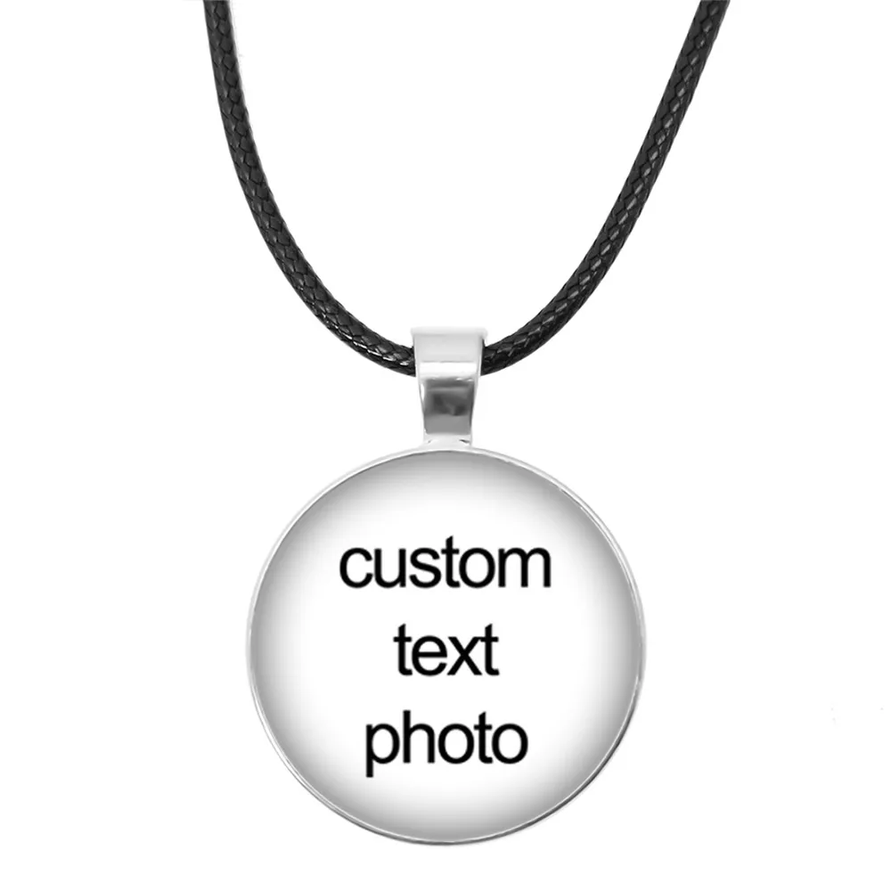 Customized Personalized Photo Pendant Rope Chain Necklace Photo For Your Baby Baby Mom and Dad Grandparents Gift Family Members