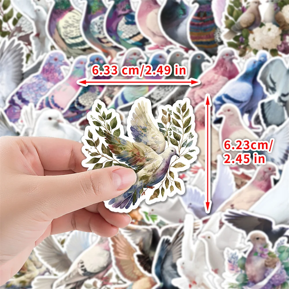 50pcs Cartoon Peace Dove Graffiti Sticker For Suitcase Phone Laptop Scrapbooking Supplies DIY Stickers Journal Accessories