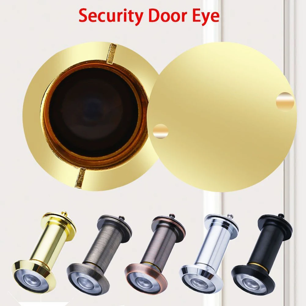 Door Viewer 180 Degree Wide Angle Peephole Security Door Adjustable Glass Lens For Furniture Hardware Tools Accessory In Stock