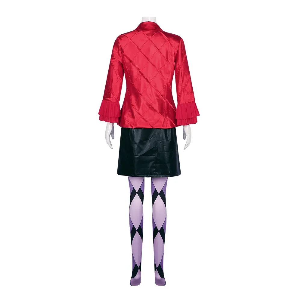 Hooro Movie Clown Cosplay Costume Suicide Disguise Red Jacket Coat T-Shirt Girl Halloween Carnival Party Suits Fancy Clothes