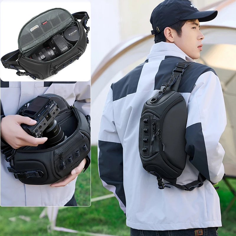 

Waterproof Camera Chest Bag Photography Package DSLR Shoulder Case for Sony Nikon Canon Fuji Cameras