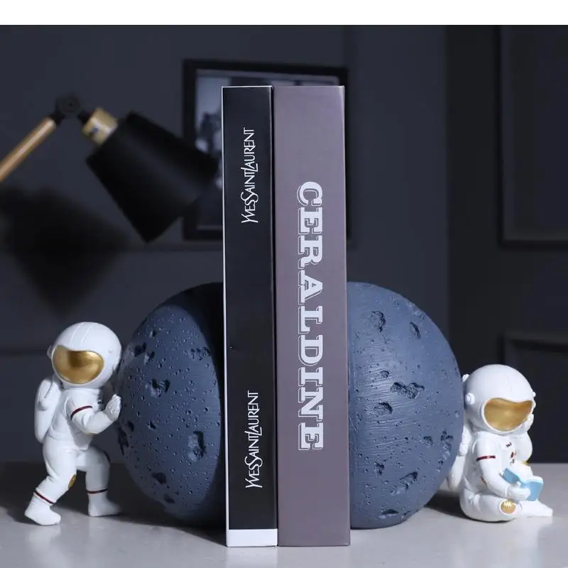 Resin Astronaut Ornaments Book Stand Organize Bookends Office Storage Decoration Accessories Statue Sculpture Figurines Crafts