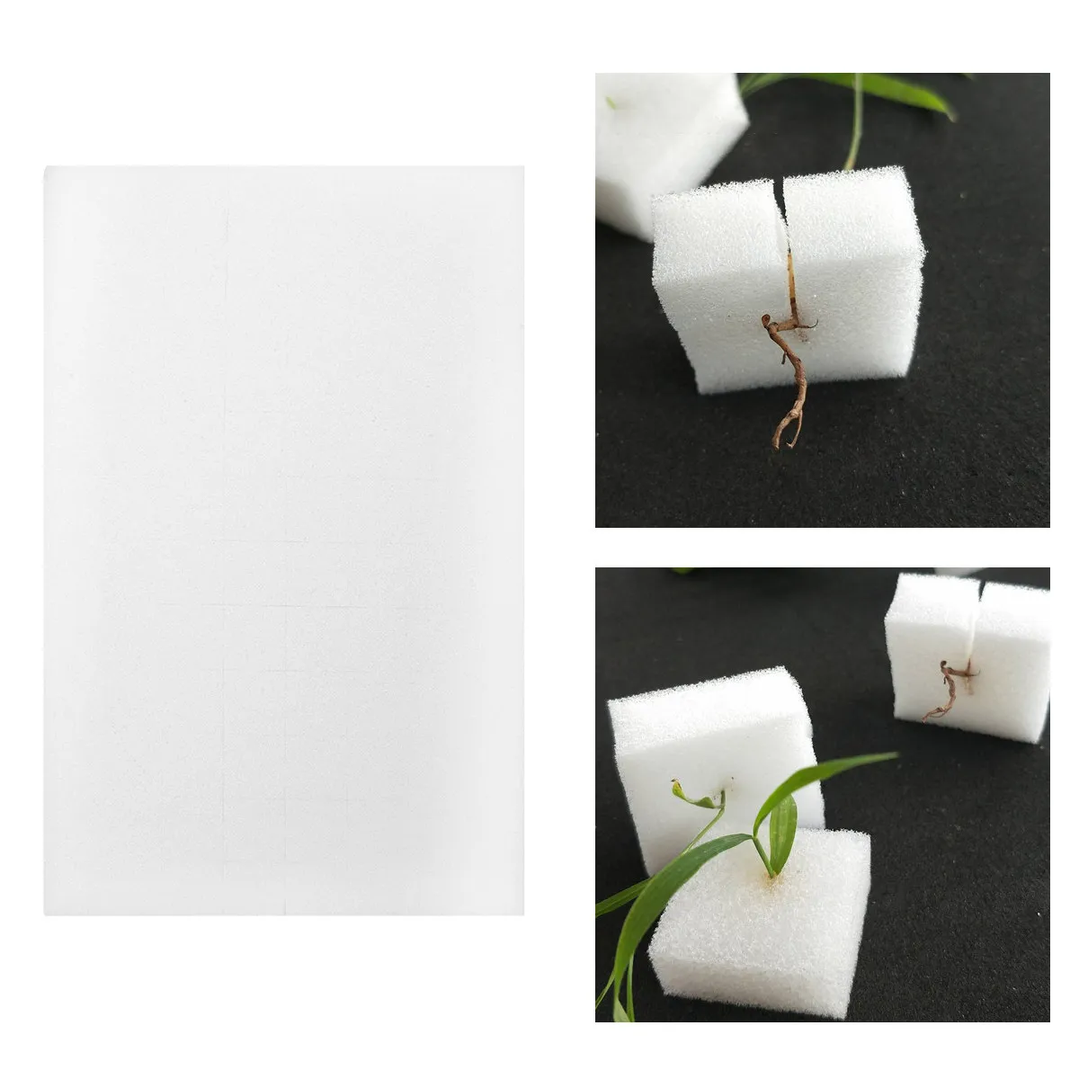 

96Pcs Hydroponic Sponge Planting Medium Soilless Growing Tool for Vegetables Roots Mesh Fabric 25Mm Sheet