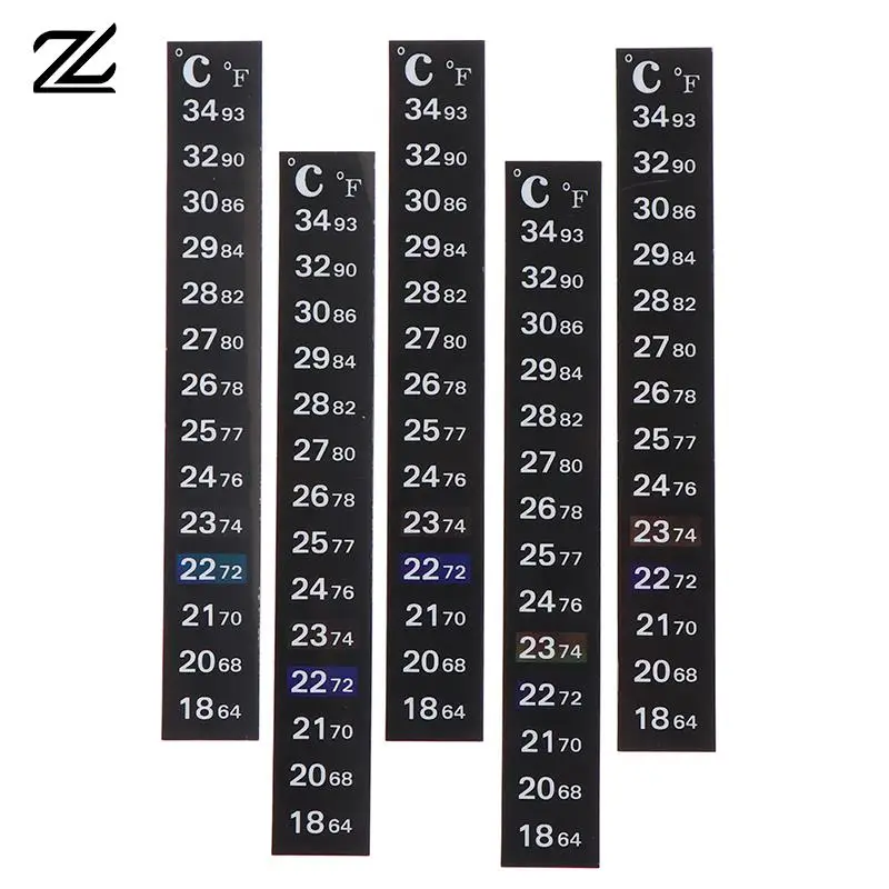 5pcs Stick-on Digital Aquarium Fish Tank Fridge Thermometer Sticker Measurement Stickers Temperature Control Tools Products