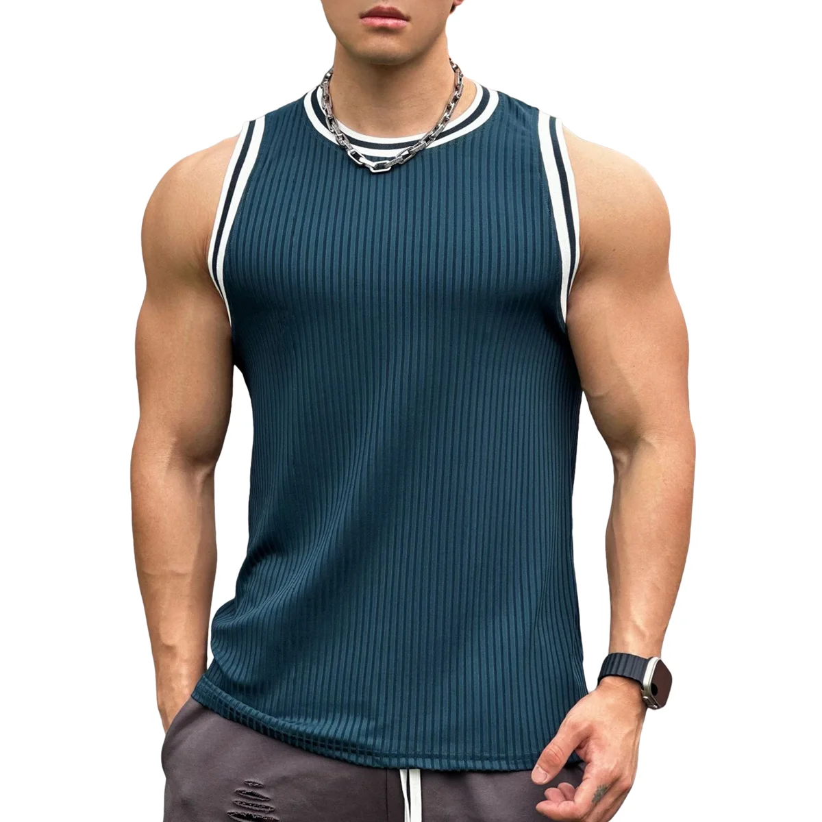 Summer Bodybuilding Tank Tops Men Gym Fitness Sport Sleeveless Shirt Male Casual Skinny Stringer Singlet Vest Workout Clothing