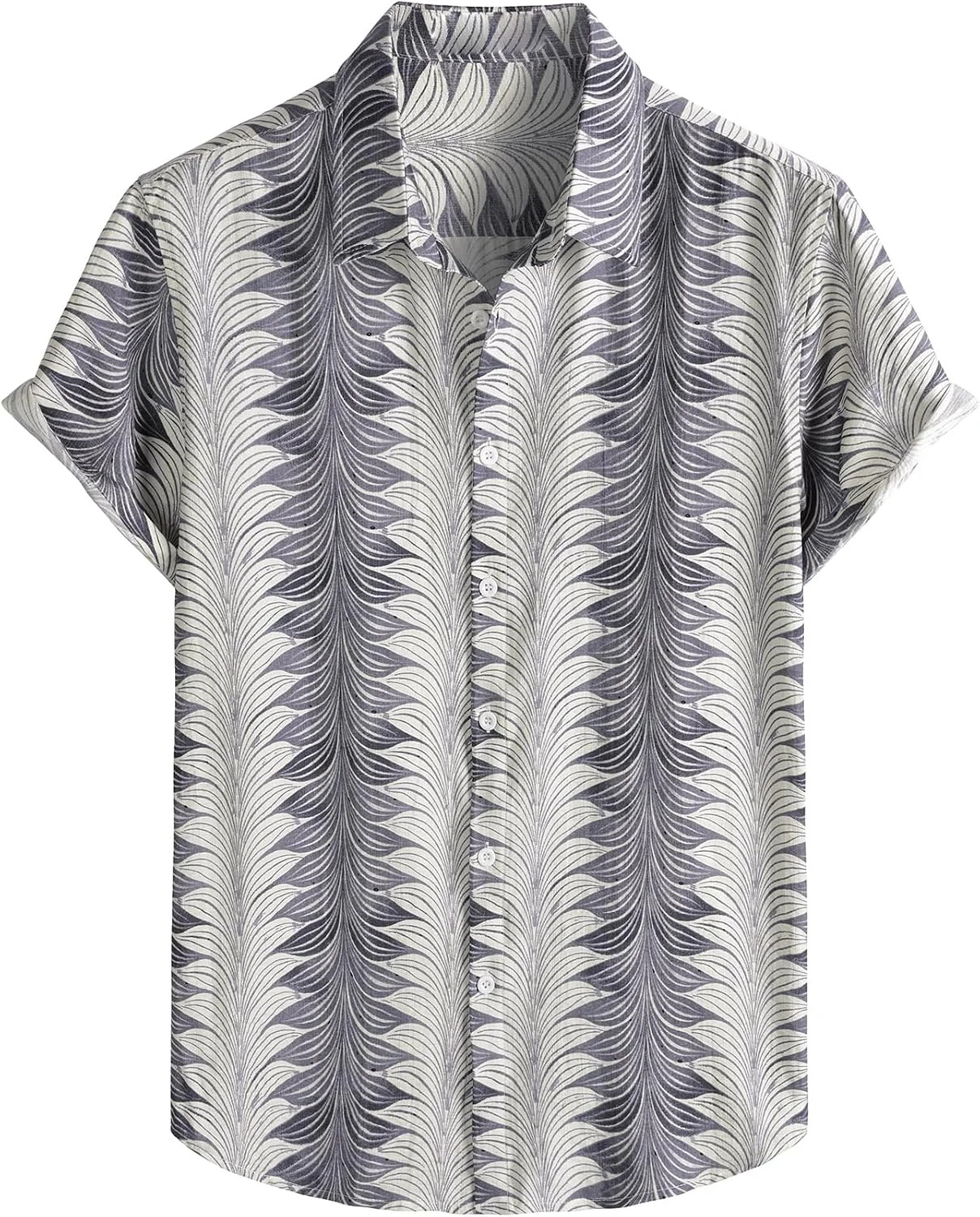 2026 Men's Summer Thin Polyester Short Sleeve Shirt Fashion Natural 3D Printed Shirt Hawaiian Carnival Festival Party Top Men's
