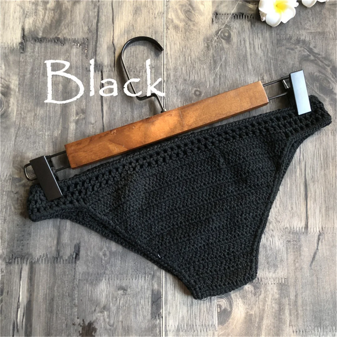 S - XL 9 Farben Gehäkelte Gestrickte Bikini-Unterhose Badehose Damen Bademode Brasilianische Tanga-Slips Unterwäsche V4195 – Detail 18
