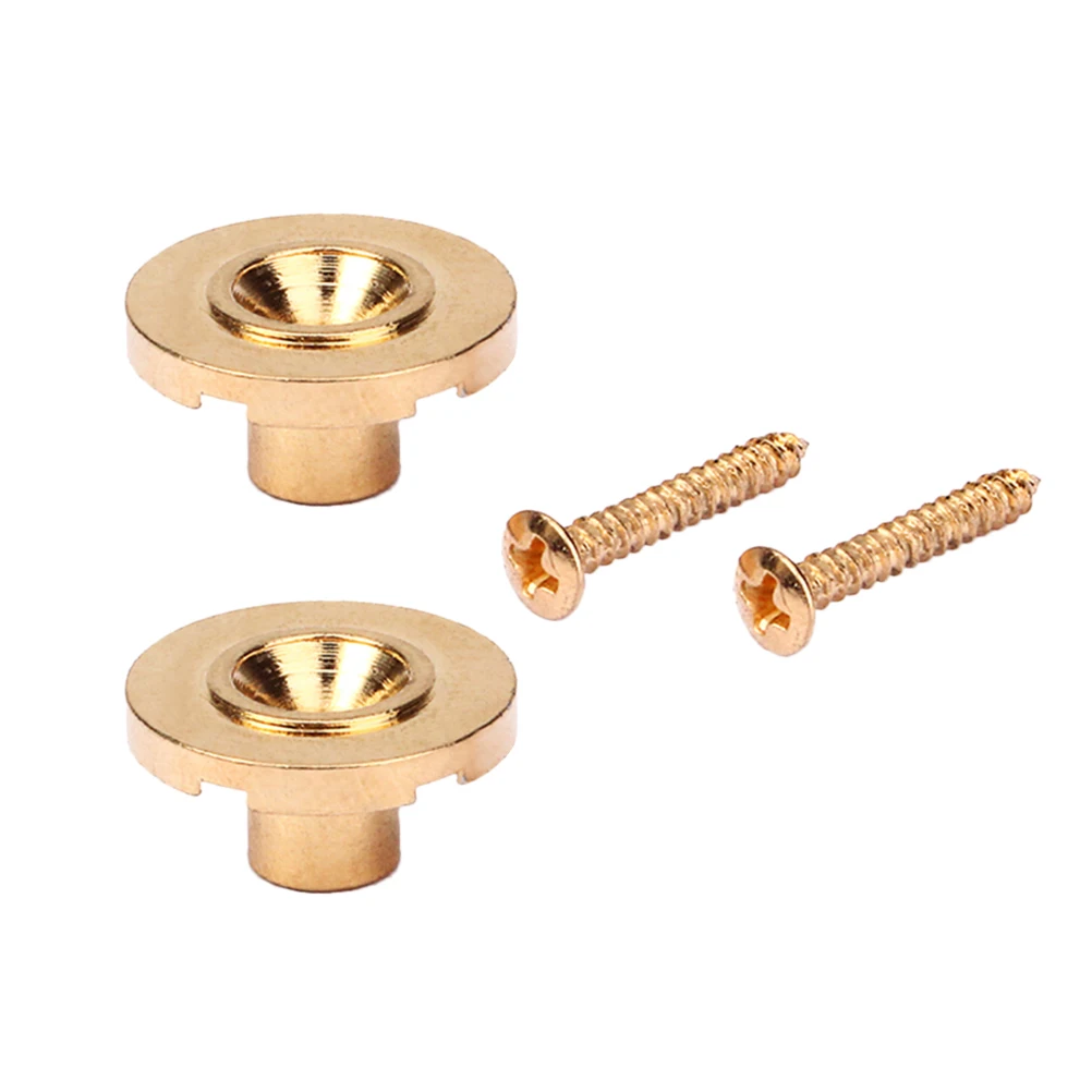 

2pcs Guitar Steel Roller String Trees String Retainer String Guide with Screws for Electric Guitar Parts Replacement (Golden)
