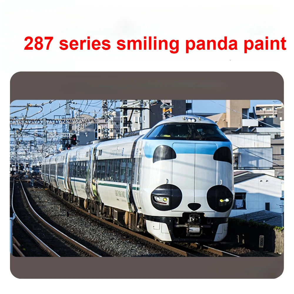 

Kato N-type 1/160 Toy Train 10-1847 287 Series Kuroshio Smiling Panda Painting 6-section Set Train Model Boy Toy Gift