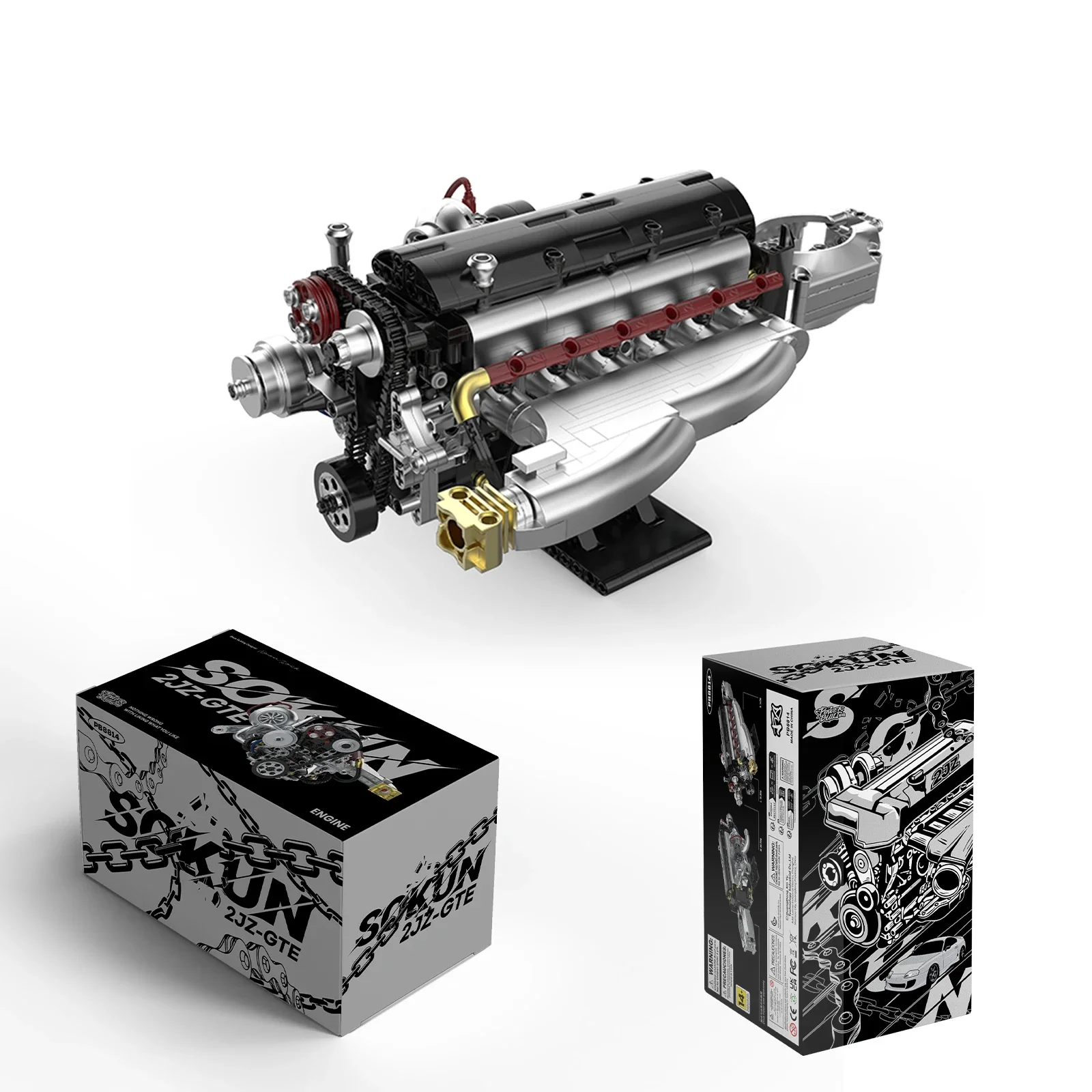 powerblock-974pcs-2jz-gte-engine-building-blocks-model-kit-assembled-small-particle-ornaments-toy-kid-xmas-gift-pb8814