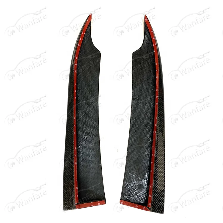 DRY CARBON FIBER REAR BUMPER DECORATION FOR 2016-2020 TESLA MODEL 3