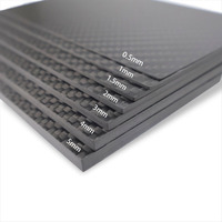 Brand new1pcs125mm X 75mm Real Carbon Fiber Plate Panel Sheet 0.5/1/1.5/2/3/4/5mm thickness Composite Hardness Materia for drone