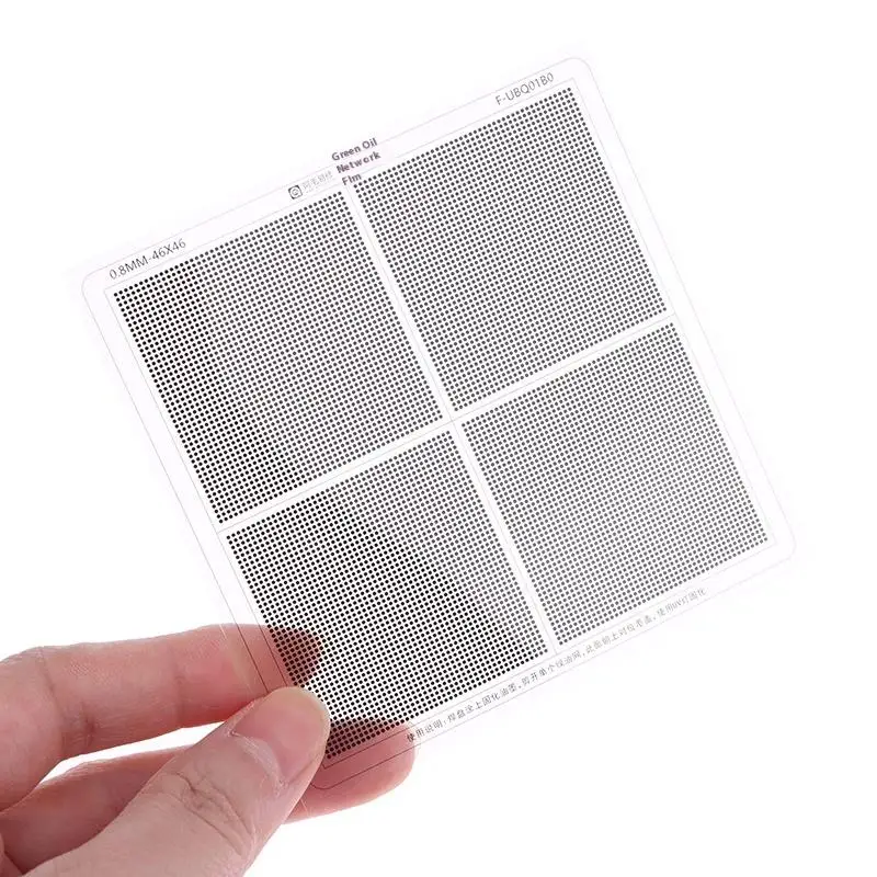 HoLe SpacinG 03/035/0375/04/05/058/06/08/10MM UniversaL Grün Öl Net UV SoLder Maske BGA RebaLLinG Schablone Hohe Qualität